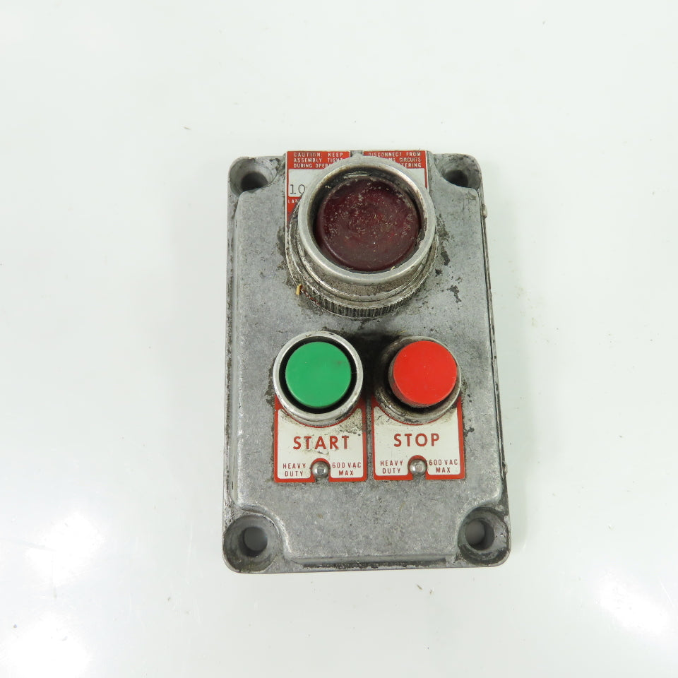 Killark XNCS-0A16 Explosion Proof Control Station Start Stop Push Button 220VAC