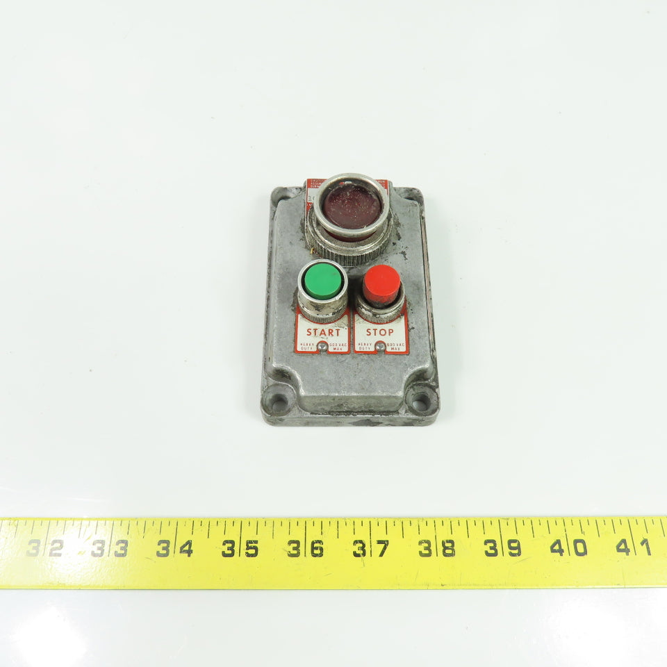 Killark XNCS-0A16 Explosion Proof Control Station Start Stop Push Button 220VAC
