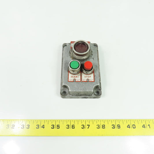 Killark XNCS-0A16 Explosion Proof Control Station Start Stop Push Button 220VAC