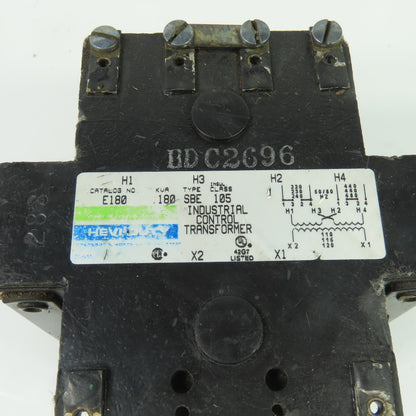 Hevi-Duty E180 0.180 kVA Industrial Control Transformer 240/480V to 120V