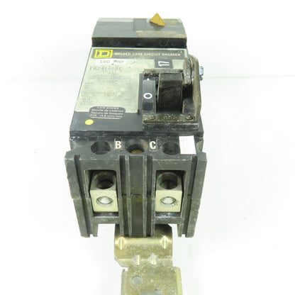 Square D FA24100BC 100A 2-Pole Molded Case Circuit Breaker 240/480VAC
