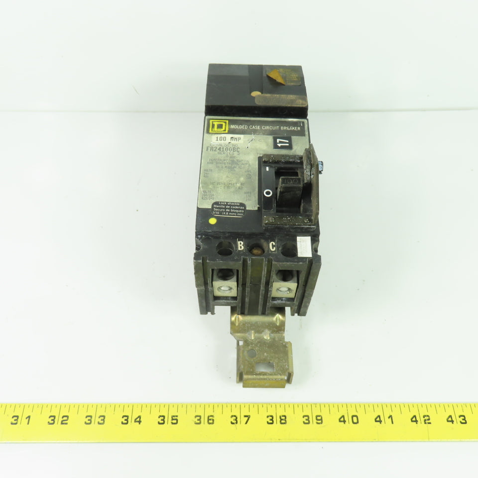 Square D FA24100BC 100A 2-Pole Molded Case Circuit Breaker 240/480VAC