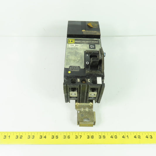 Square D FA24100BC 100A 2-Pole Molded Case Circuit Breaker 240/480VAC