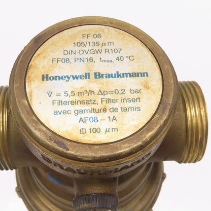 Honeywell Braukmann AF08-1A 1-1/4" NPT Water Filter 105/135um 5.5m3/h