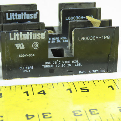 Littelfuse L60030M-1PQ Fuse Block 1-Pole 30A 600V Class M Lot of 4