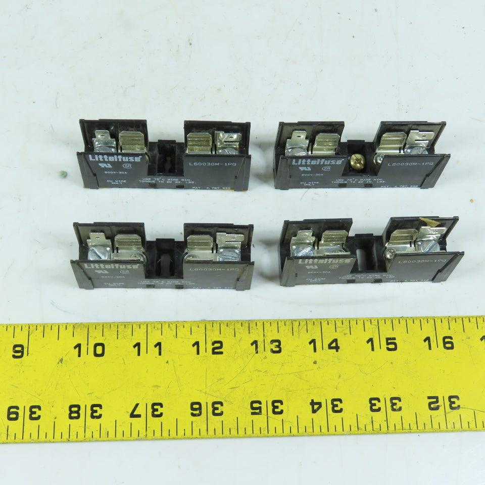 Littelfuse L60030M-1PQ Fuse Block 1-Pole 30A 600V Class M Lot of 4