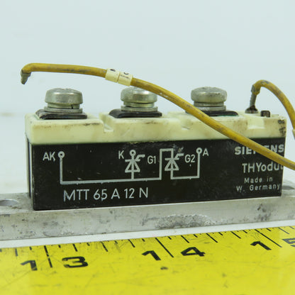 Siemens MTT 65 A 12 N Thyristor Module SCR Power Block 65A 1200V Lot Of 2