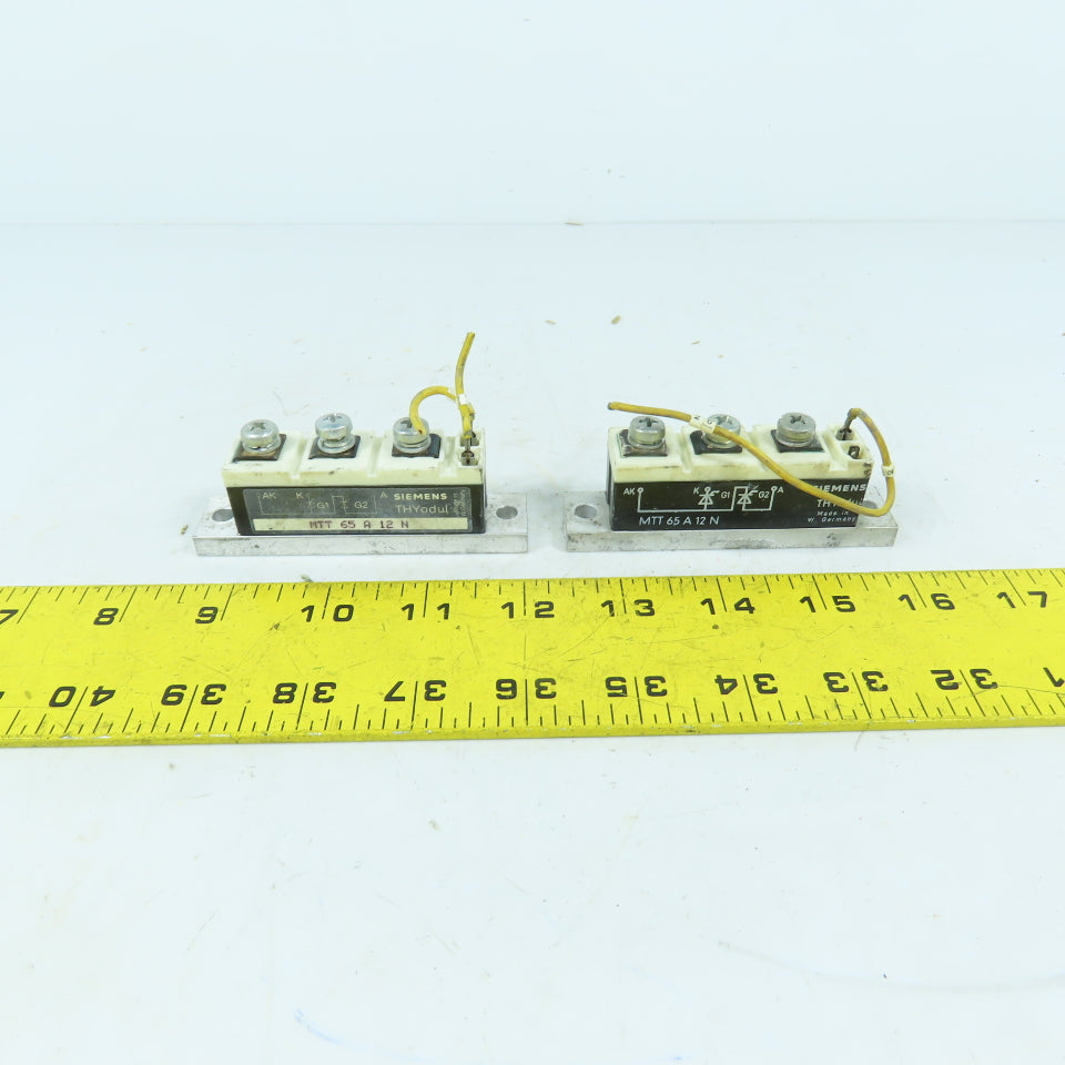 Siemens MTT 65 A 12 N Thyristor Module SCR Power Block 65A 1200V Lot Of 2