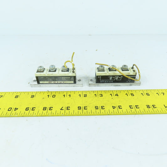 Siemens MTT 65 A 12 N Thyristor Module SCR Power Block 65A 1200V Lot Of 2