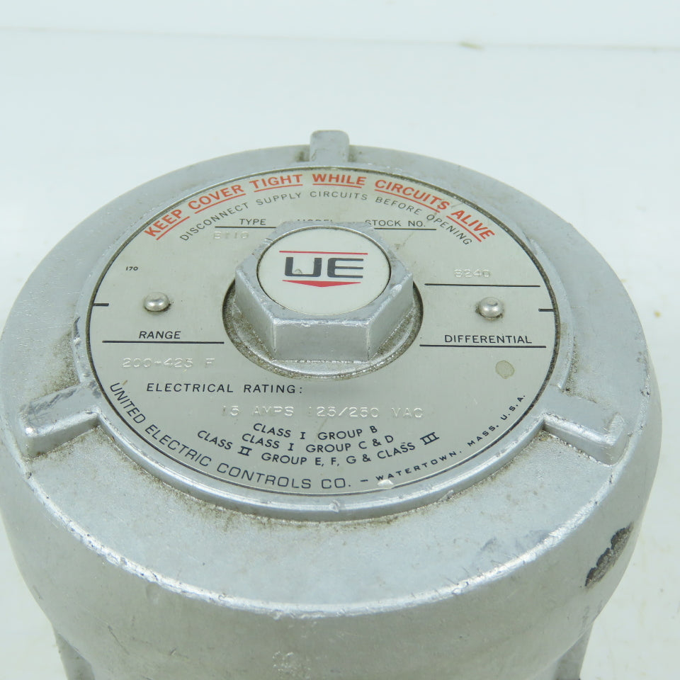 United Electric 8240 B110-108W Explosion Proof Temperature Switch 200-425F