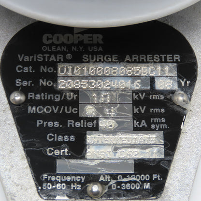 Cooper UI010008085BC11 VariSTAR Surge Arrester 10kV rms