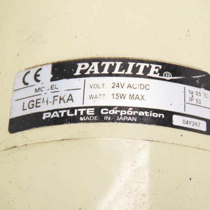 Patlite LGEH-FKA 24V AC/DC Amber Beacon Alarm Stack