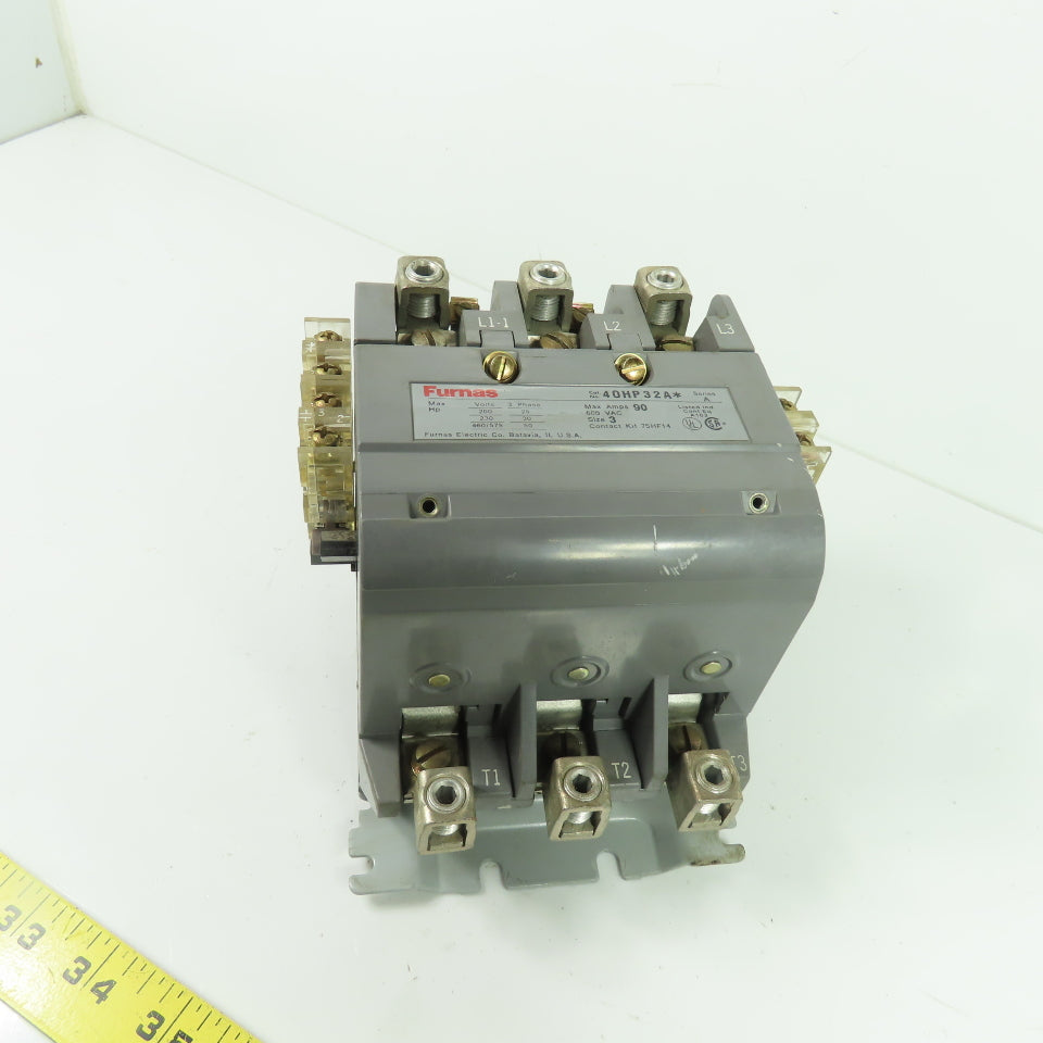 Furnas 40HP32A* 90A NEMA Size 3 Magnetic Contactor 600VAC 3-Pole