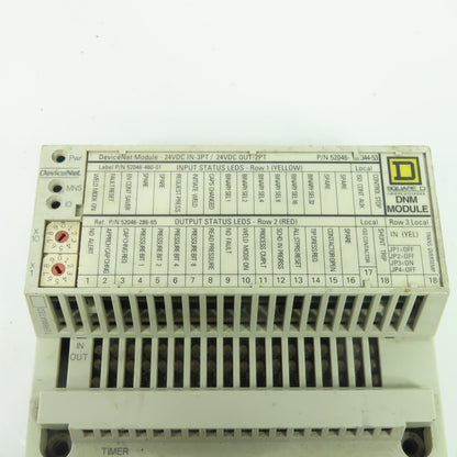 Square D DNM 52046-344-50 DeviceNet Weld Control I/O Interface Module 24VDC
