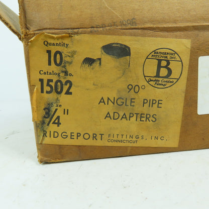 Bridgeport Fittings, Inc. 1502 3/4" 90 Deg Angle Pipe Adapters (Box of 10)