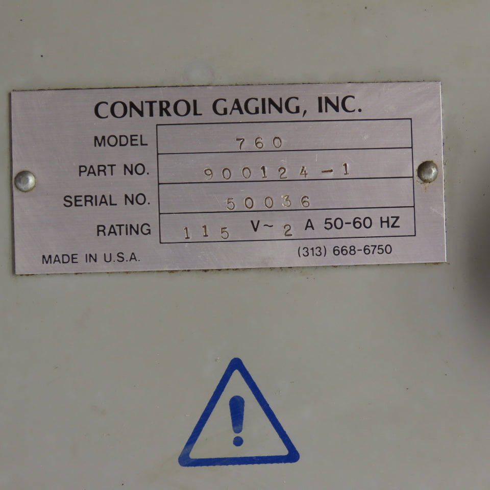 Control Gaging, Inc. 900124-1 760 Precision Grinding Gage Monitor Control Unit
