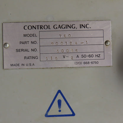 Control Gaging, Inc. 900124-1 760 Precision Grinding Gage Monitor Control Unit