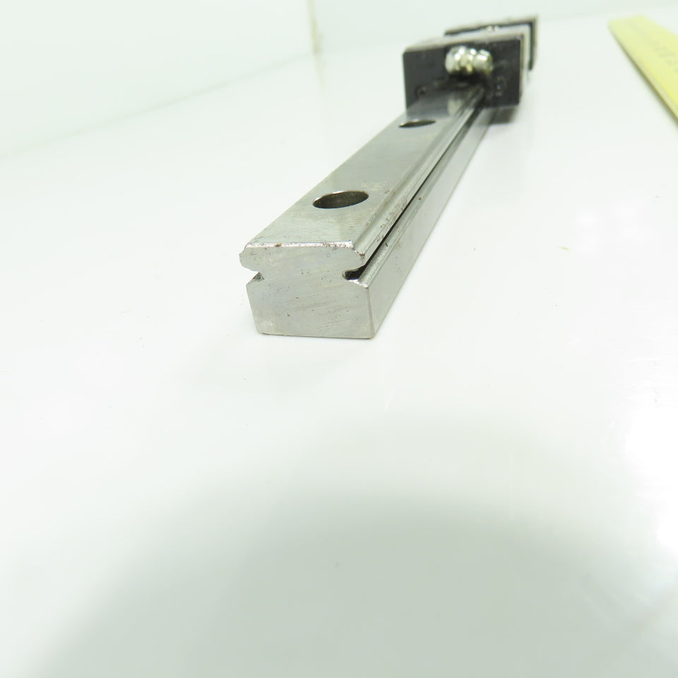 NSK LS20 Linear Guide Rail with 2 Bearing Carriages 15-3/4" OAL 20mm x 15.5mm