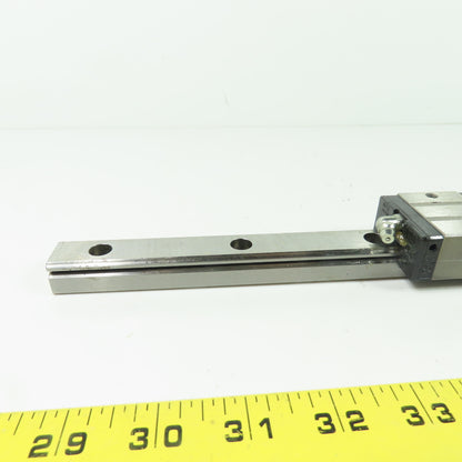 NSK LS20 Linear Guide Rail with 2 Bearing Carriages 15-3/4" OAL 20mm x 15.5mm