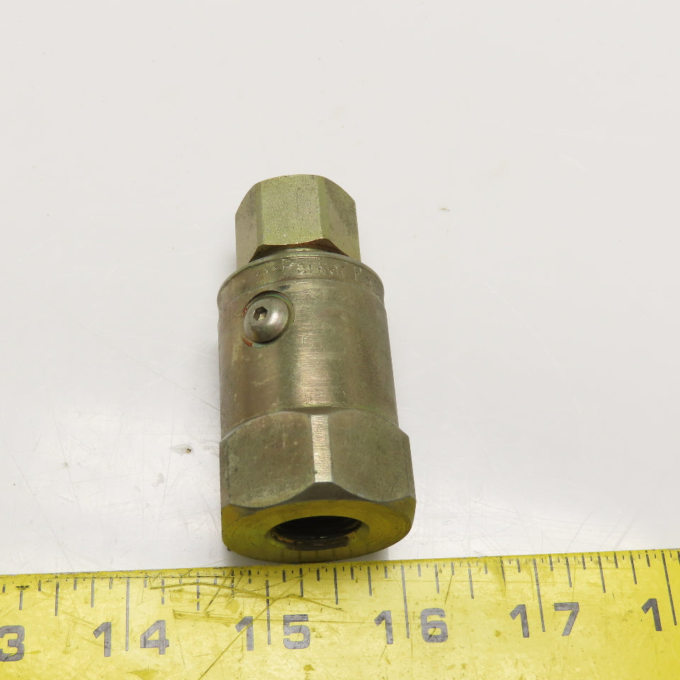 Parker PS Series 3/8" Female x 3/8" Female Straight Inline Swivel
