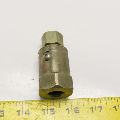 Parker PS Series 3/8" Female x 3/8" Female Straight Inline Swivel