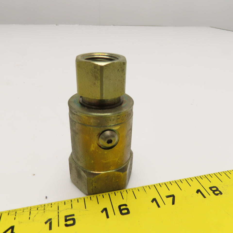 Parker PS Series 3/8" Female x 3/8" Female Straight Inline Swivel