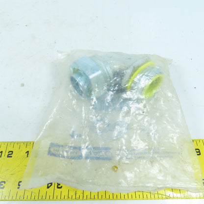 RACO 3544-8 1" 90 Degree Insulated Liquid-Tight Connector Malleable Iron