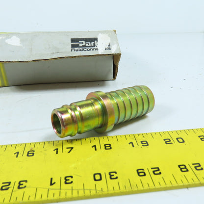 Parker H5G-J 3/4" Body x 1" Hose Barb Quick Coupler Nipple Steel