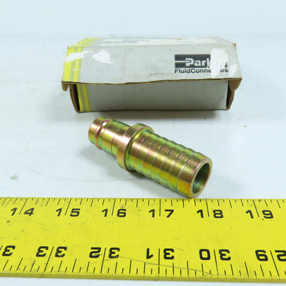 Parker H5G-J 3/4" Body x 1" Hose Barb Quick Coupler Nipple Steel