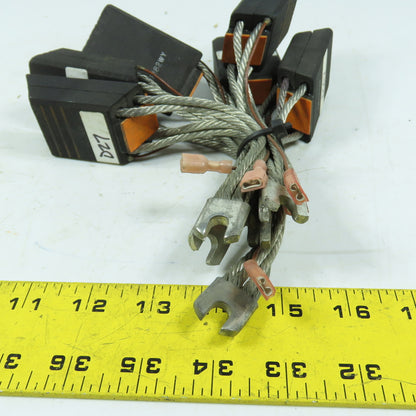 Schunk RE182WY Carbon Brushes D27 Wire Leads 1.625" x 7/8" Lot of 6