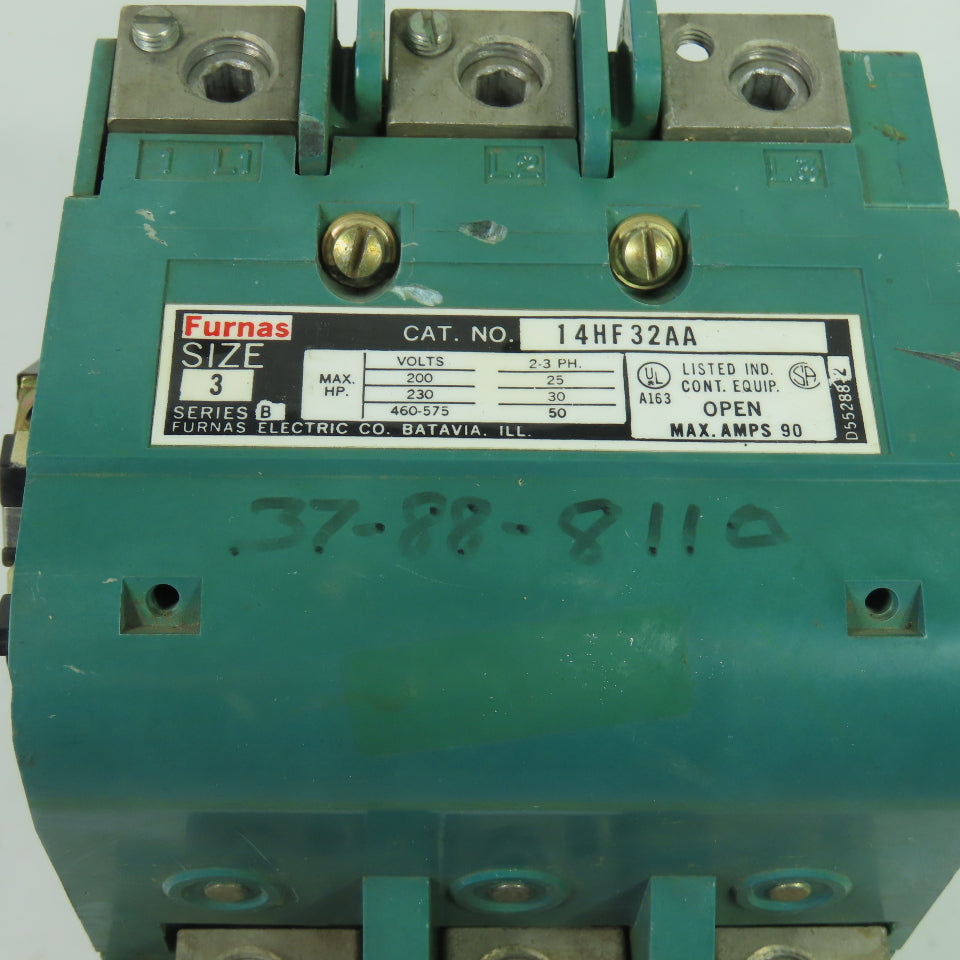Furnas 14HF32AA 90A Size 3 Magnetic Motor Starter 3Ph 600V