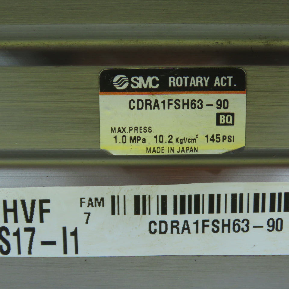 SMC CDRA1FSH63-90 Rotary Actuator Pneumatic 90 Degree 63mm Bore