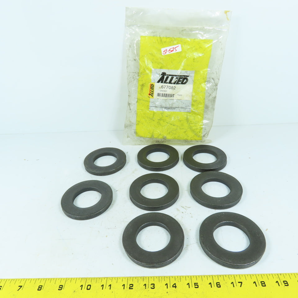Allied 677082 Heavy Duty Flat Washers 3-3/8" OD x 1-7/8" ID x 3/8" Thick Lot/8