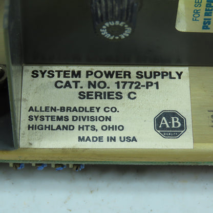 Allen-Bradley 1772-P1 System Power Supply Series C