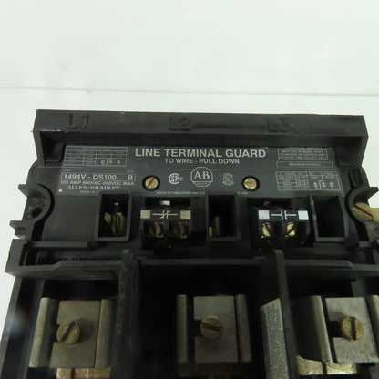 Allen-Bradley 1494V-DS100 100A Non Fusible Safety Disconnect Switch600VAC 250VDC