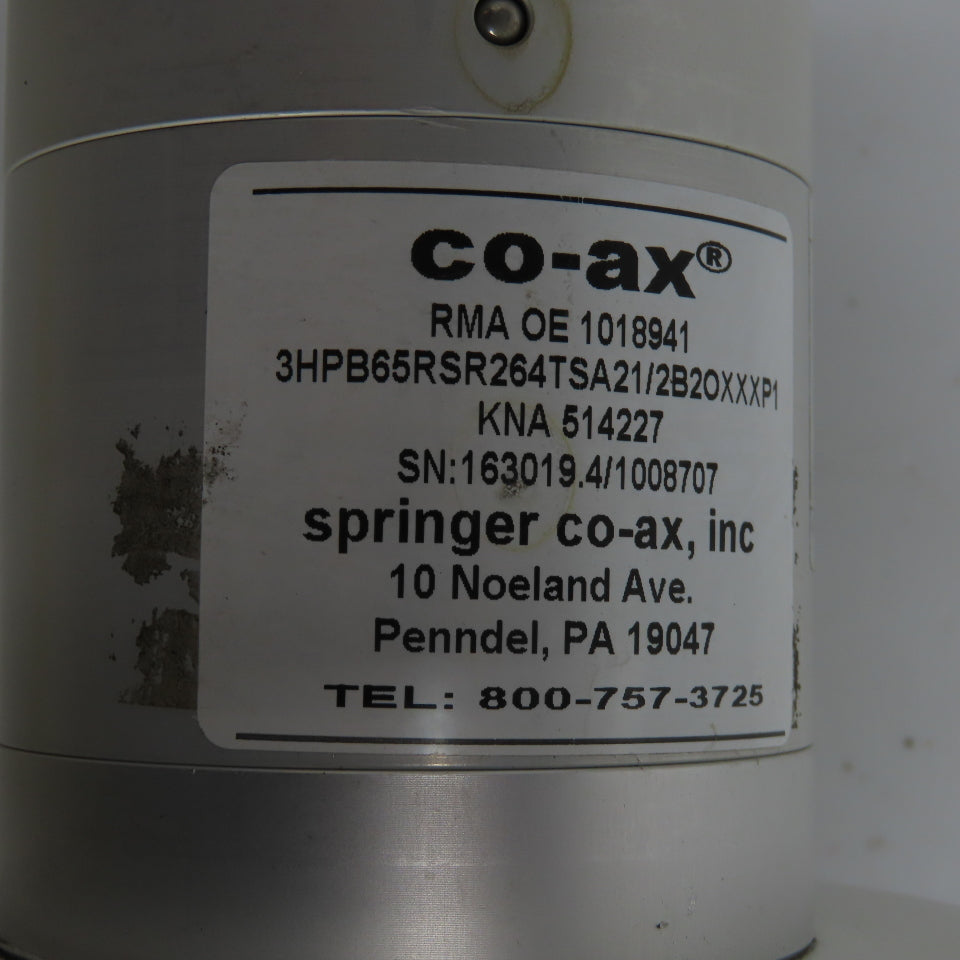 Springer Co-ax 3HPB65RSR264TSA21/2B20XXXP1 Coaxial Valve 2-Way 24VDC 0-64 bar