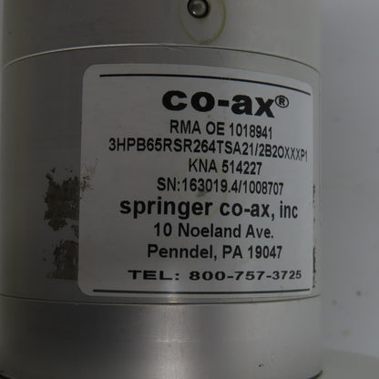 Springer Co-ax 3HPB65RSR264TSA21/2B20XXXP1 Coaxial Valve 2-Way 24VDC 0-64 bar