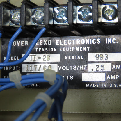 Dover Flexo TI-2 TI-2B Tension Monitor 117V 60Hz Needs New Meter
