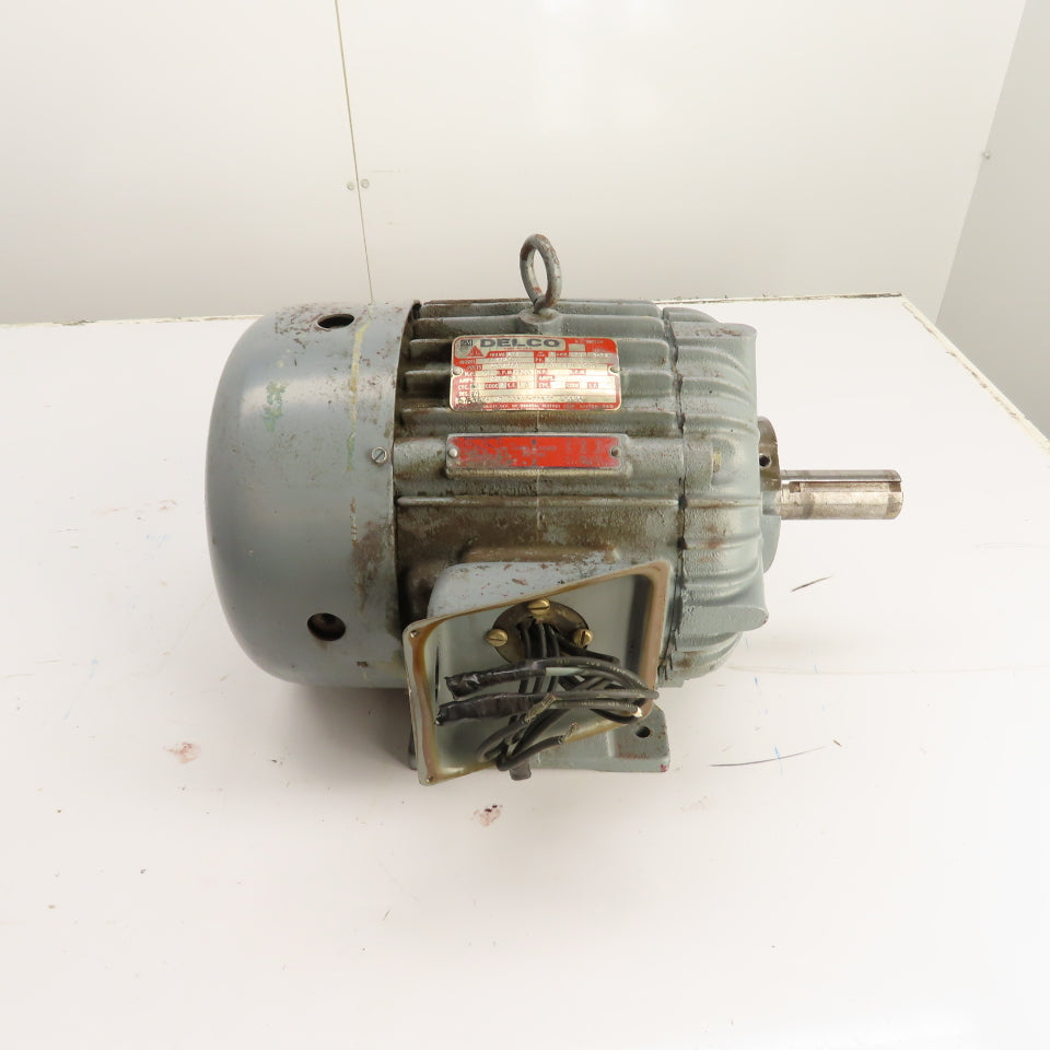 Delco R4121 7.5HP AC Electric Motor 230/460V 3Ph 3520RPM 213T Frame Tested