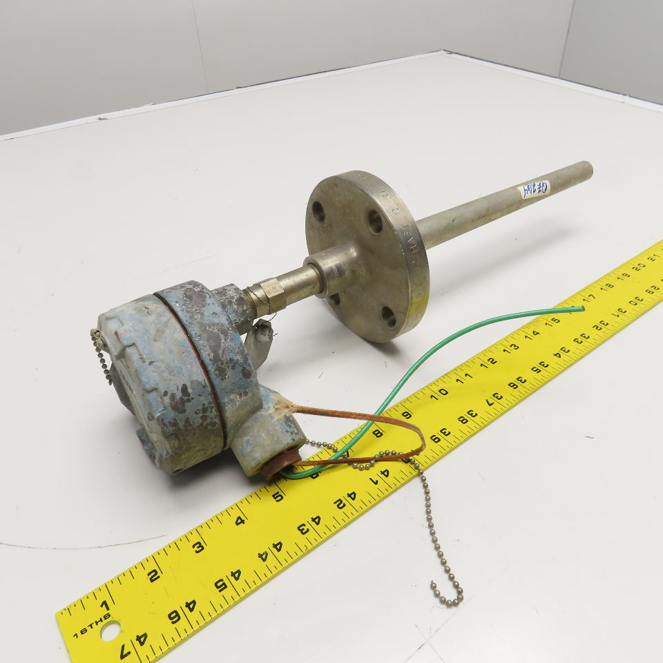 Rosemount 1-1/2" Flange Mount Temperature Transmitter 10" Probe