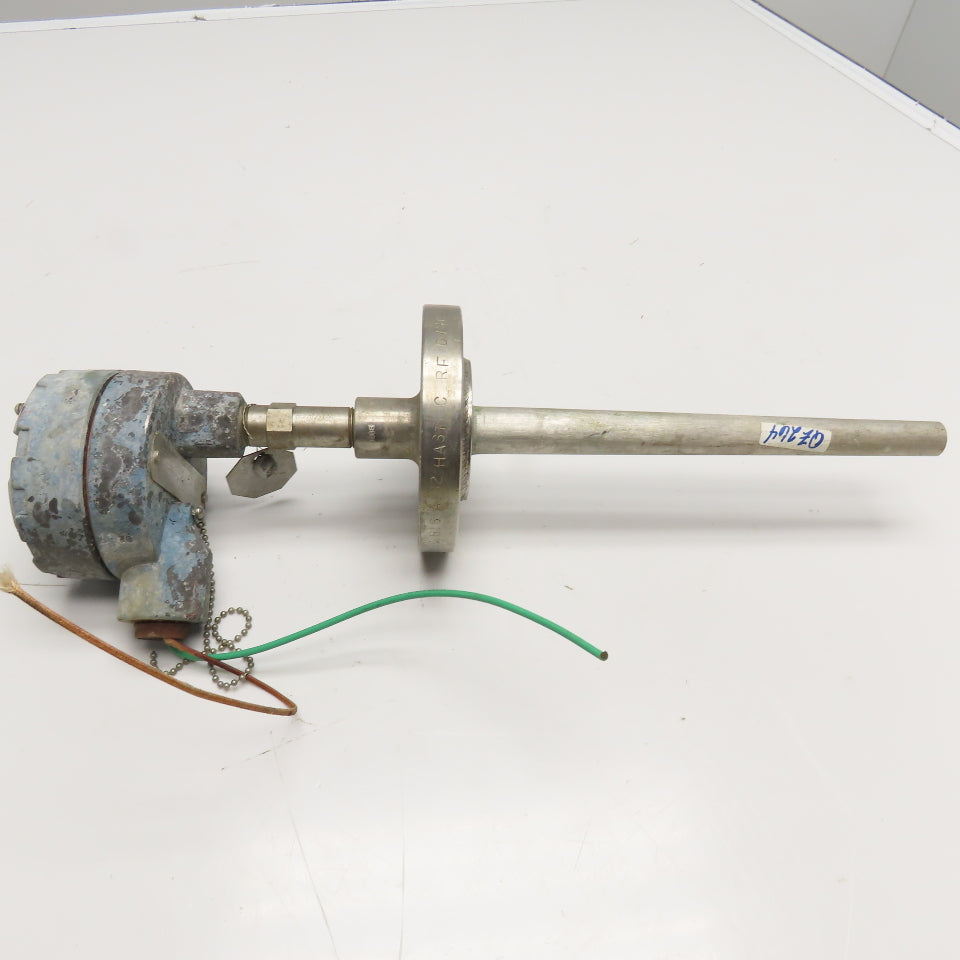 Rosemount 1-1/2" Flange Mount Temperature Transmitter 10" Probe