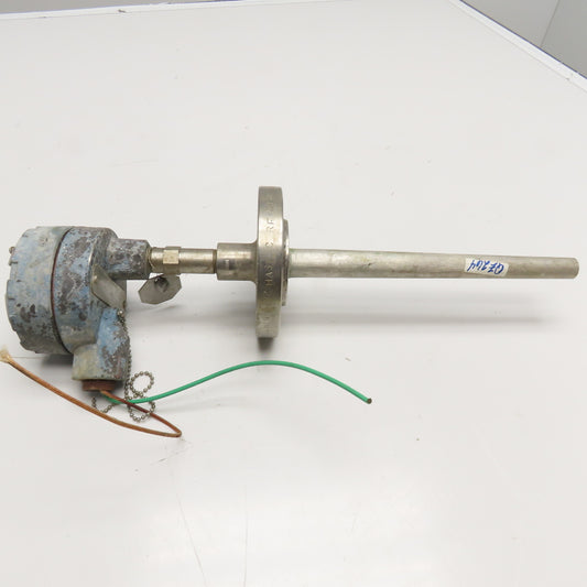 Rosemount 1-1/2" Flange Mount Temperature Transmitter 10" Probe