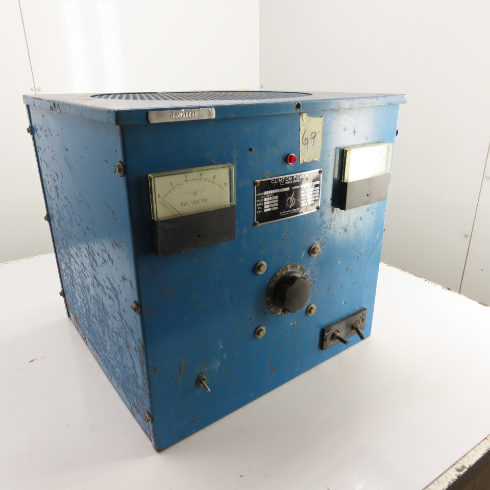 Clinton Power S109CPF DC Power Supply Rectifier 0-9V 100A 220V 1Ph