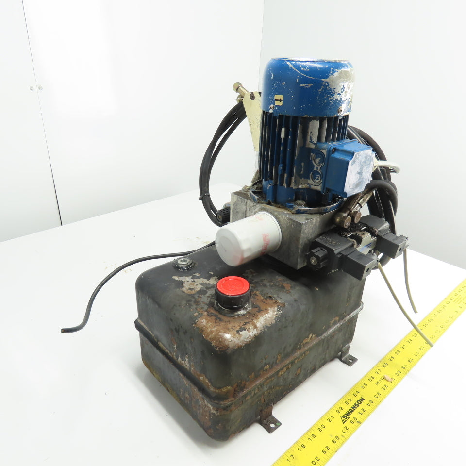 Moto Tecnica 71B4 UL 0.37kW Hydraulic Pump Power Unit 220/440V 1750RPM 3Ph 4Gal.