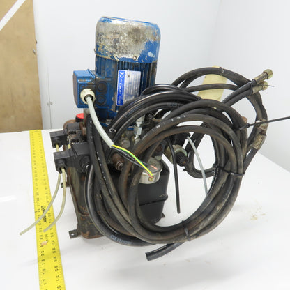 Moto Tecnica 71B4 UL 0.37kW Hydraulic Pump Power Unit 220/440V 1750RPM 3Ph 4Gal.