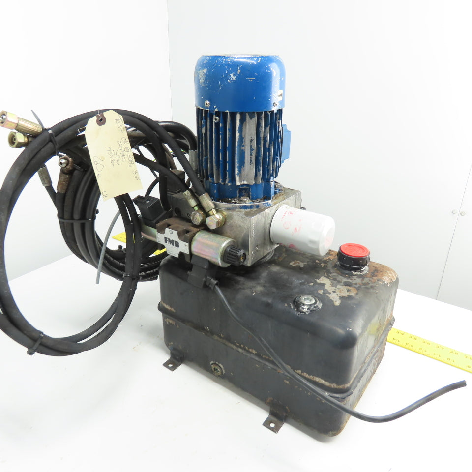 Moto Tecnica 71B4 UL 0.37kW Hydraulic Pump Power Unit 220/440V 1750RPM 3Ph 4Gal.