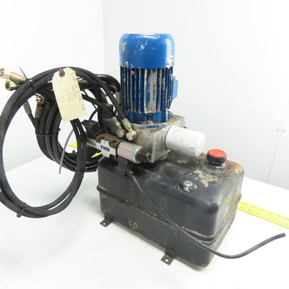 Moto Tecnica 71B4 UL 0.37kW Hydraulic Pump Power Unit 220/440V 1750RPM 3Ph 4Gal.