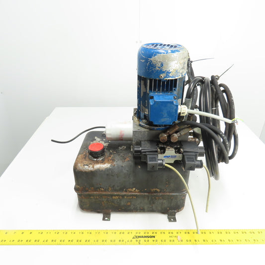 Moto Tecnica 71B4 UL 0.37kW Hydraulic Pump Power Unit 220/440V 1750RPM 3Ph 4Gal.