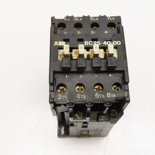 ABB BC25-40-22 Contactor 600V 25Hp 3Ph Max 24VDC Coil