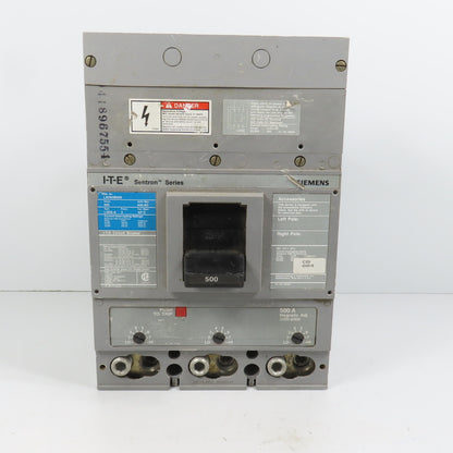Siemens LXD63B500 LXD6-A I-T-E Sentron 500A 3-Pole Circuit Breaker 600VAC Max